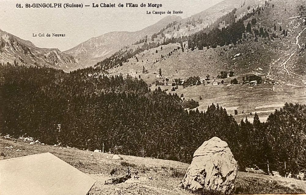 Antike AK St. Gingolph - Le Chalet d‘Eau de Morge (Gebraucht) in Root ...
