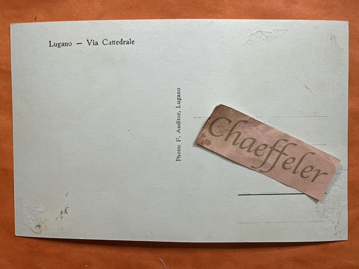 Cartes postales: Originale alte Ansichtskarte Lugano Via Cattedrale Tessin  – D'occasion à Zürich par Chaeffeler 1