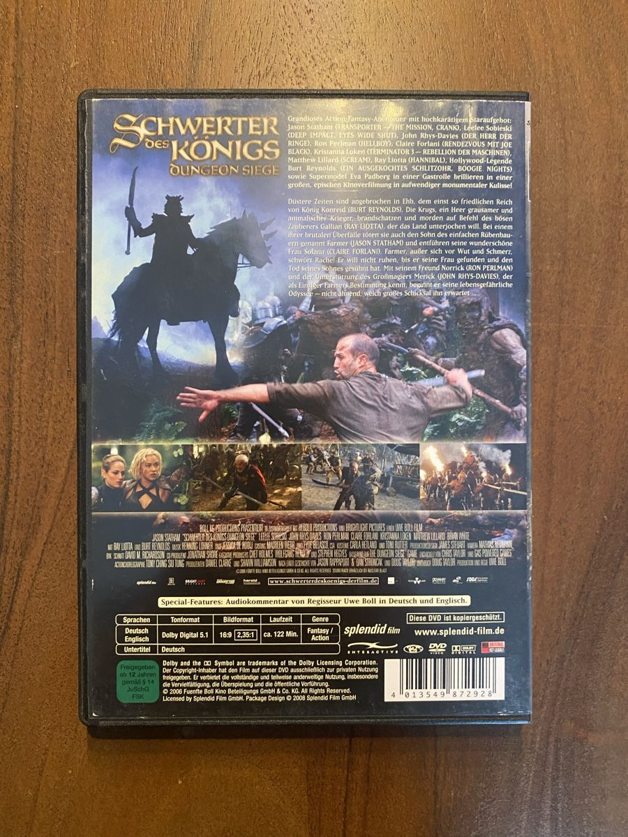 Tutti i DVDs: Schwerter des Königs (Dungeon Siege) DVD – Usato da Thunstetten venduto da Virus_33 2