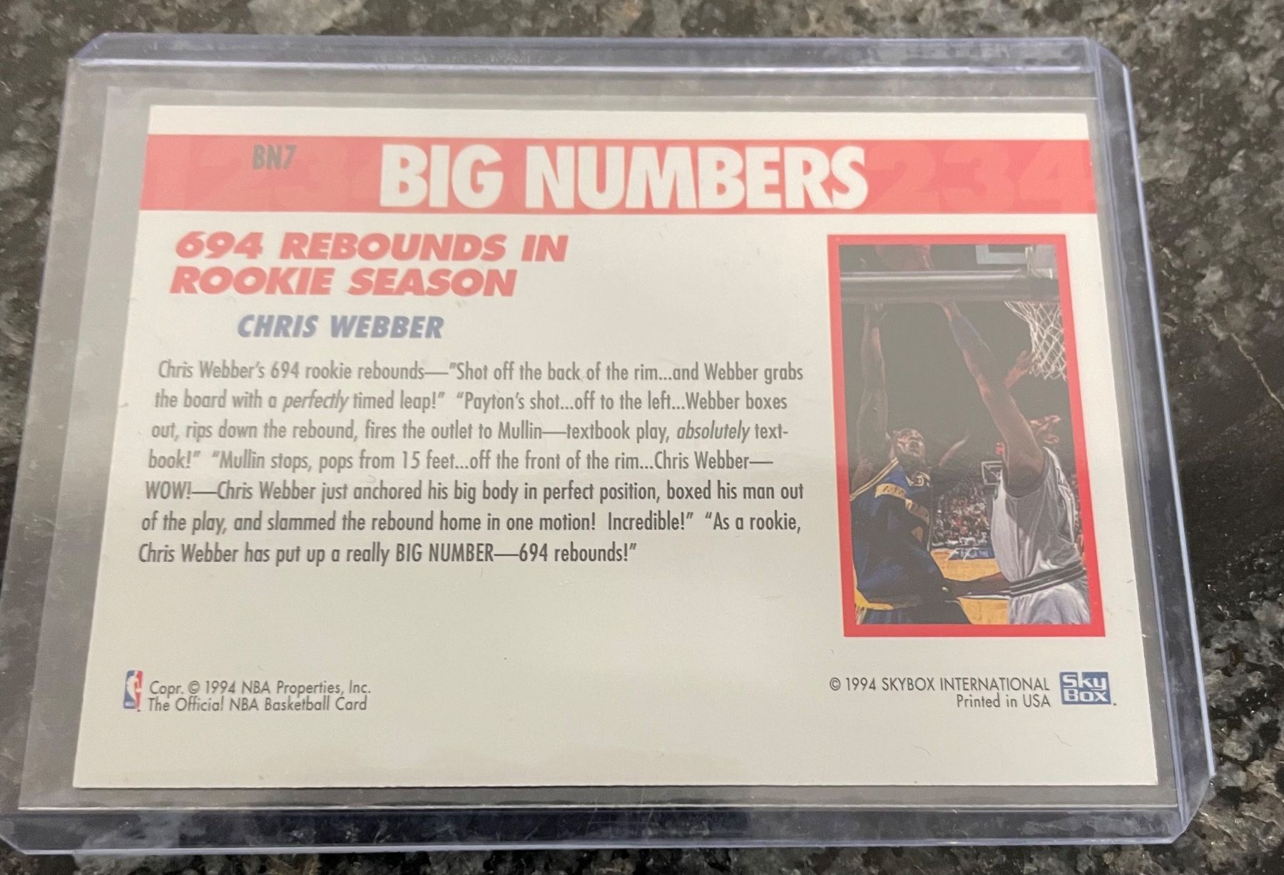 Nba Carte collezionabili: NBA Chris Webber Big Numbers Card – Nuovo (secondo la descrizione) da Muttenz venduto da joba23 1