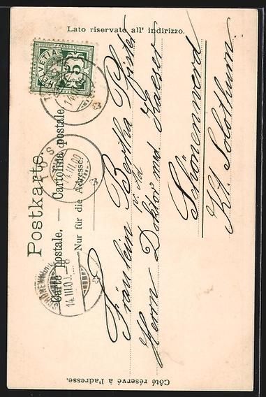 Cartoline postali: Litho Winterthur, Partie am Stadthaus – Usato da Berlin venduto da bartko-reher 1
