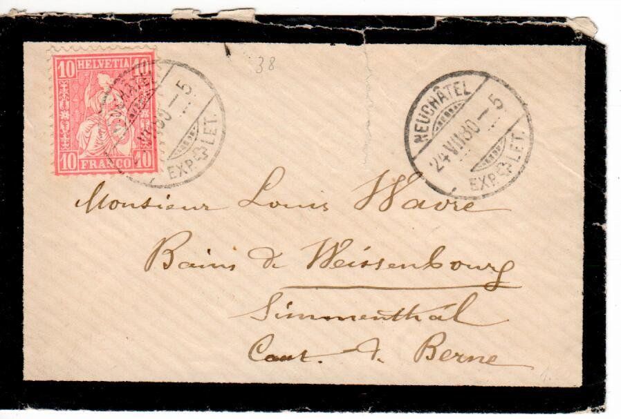 Tutti i francobolli: Mini - Trauerbrief  1880 – Usato da Wolhusen venduto da Curver9