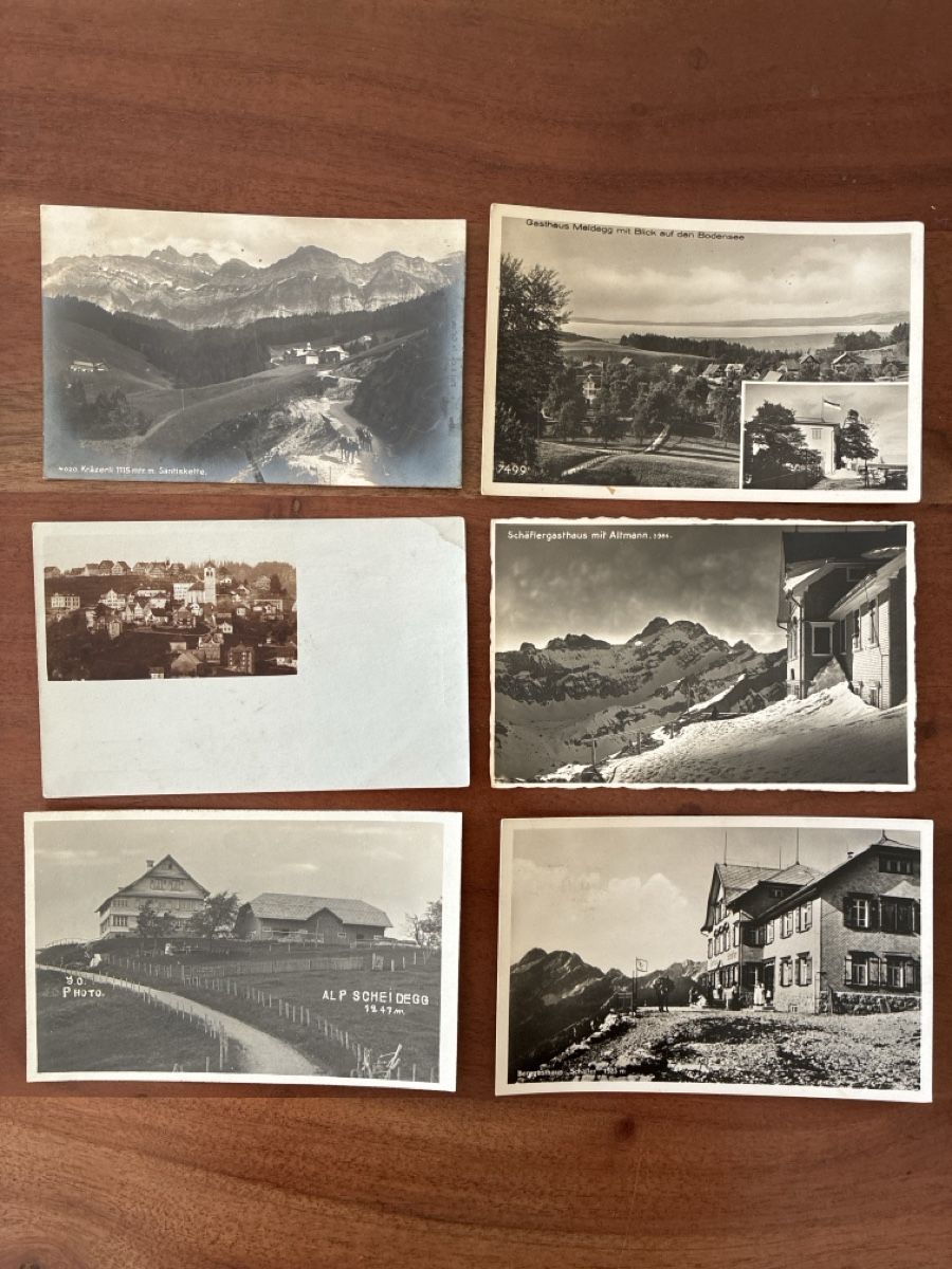 Cartoline postali: 20 Ansichtskarten Schweiz diverse von Appenzell – Usato da Oftringen venduto da Cla.vD.74 2