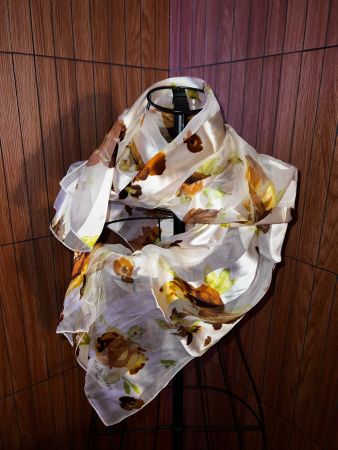 Marc Rozier Paris Seidenschal floral 150x58cm