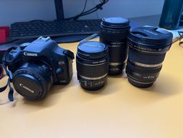 Canon EOS 500D Fotocamera con obiettivi usati