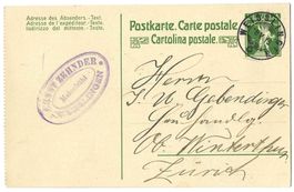 1916 Postkarte Katalog-Nr. 52y von Ernst Zehnder Weisslingen