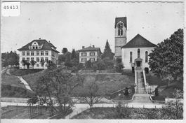 Hinwil - Kirche mit Schulhaus