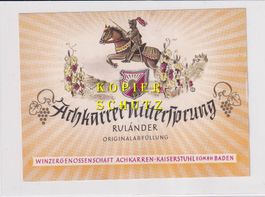 Etikette - Achkarrer Rittersprung (Ruländer) /bd