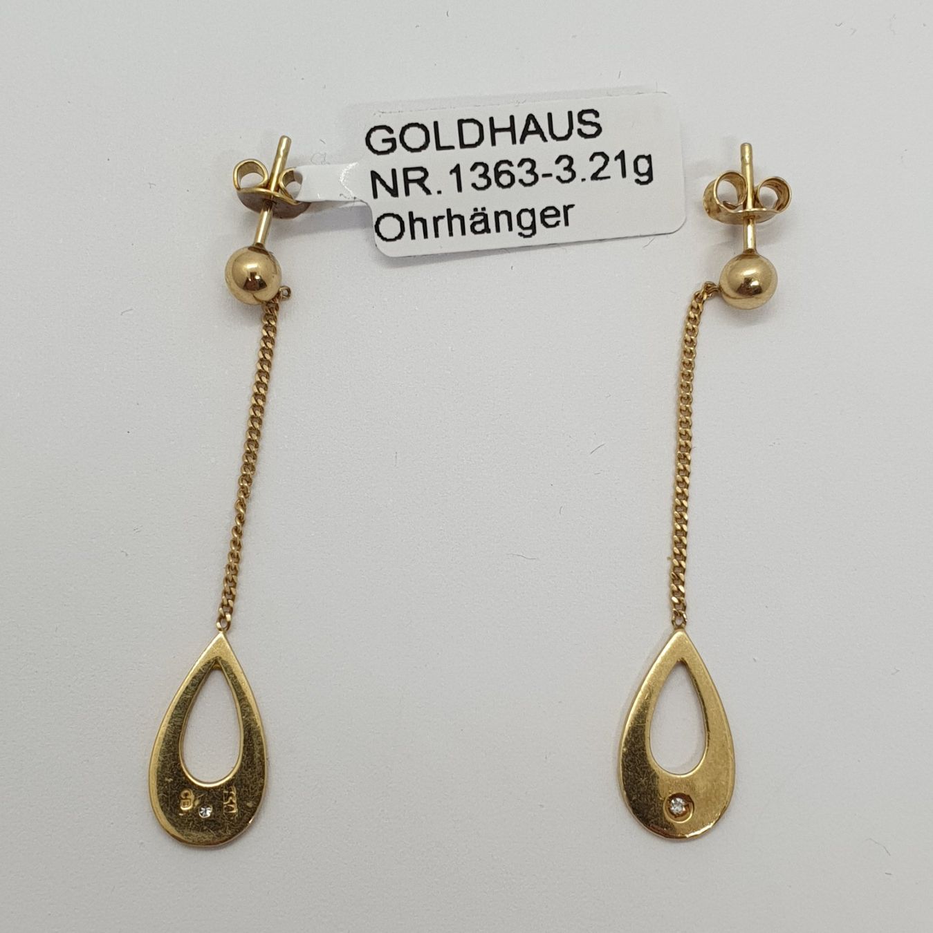 Orecchini pendenti & Orecchini a lobo: Echt 18K Gold - Diamant Ohrhänger – Usato da Luzern venduto da Luzern-Goldhaus 4