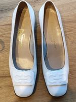 Elegante, weisse Salvatore Ferragamo Schuhe, Grösse 38