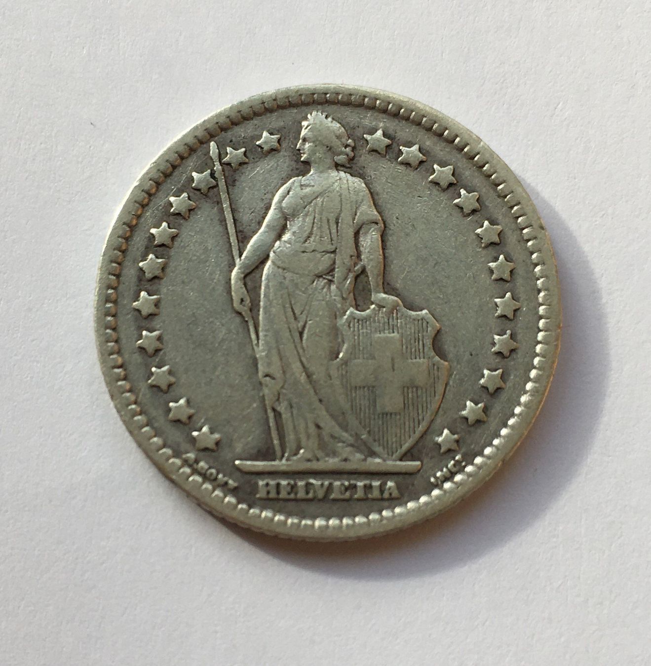 Tutti le monete: 1887 1 Franken -vz – Usato da Kirchberg SG venduto da Zenhad69 1