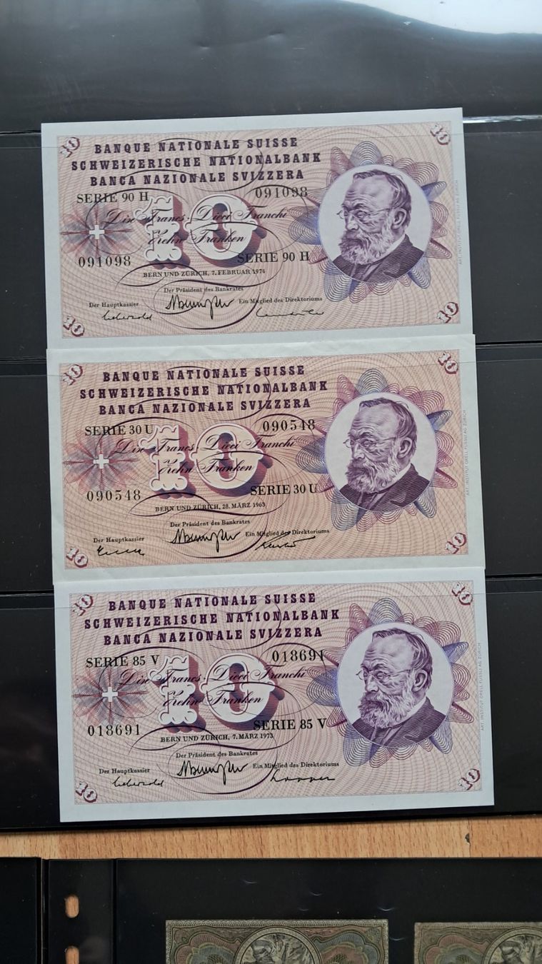 Banknoten: Banknoten Sammlung Schweiz – Gebraucht aus Lufingen von E-Auktion 6