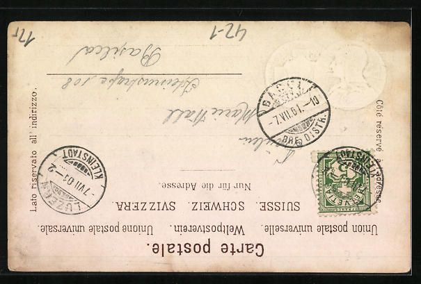 Cartoline postali: Litho Luzern, Eidgenössisches Schützen – Usato da Berlin venduto da bartko-reher 1