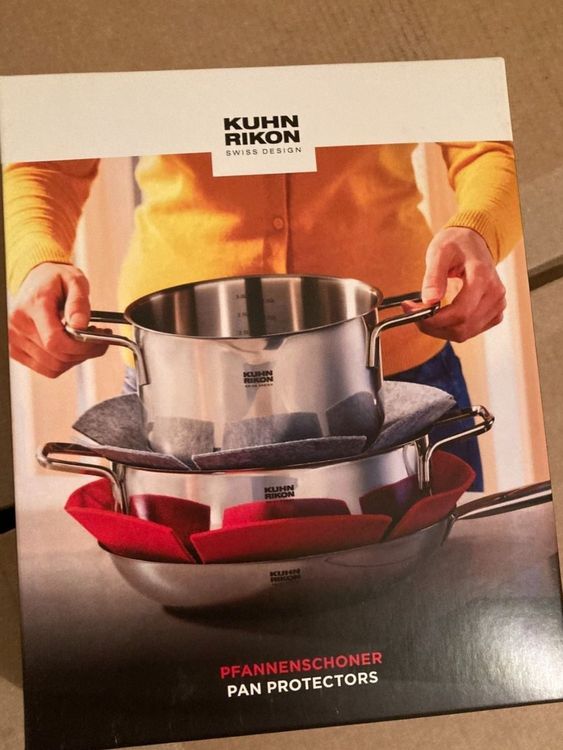 Pfannenschoner 3er Set Rot - Hitzebeständig Bis 200°C