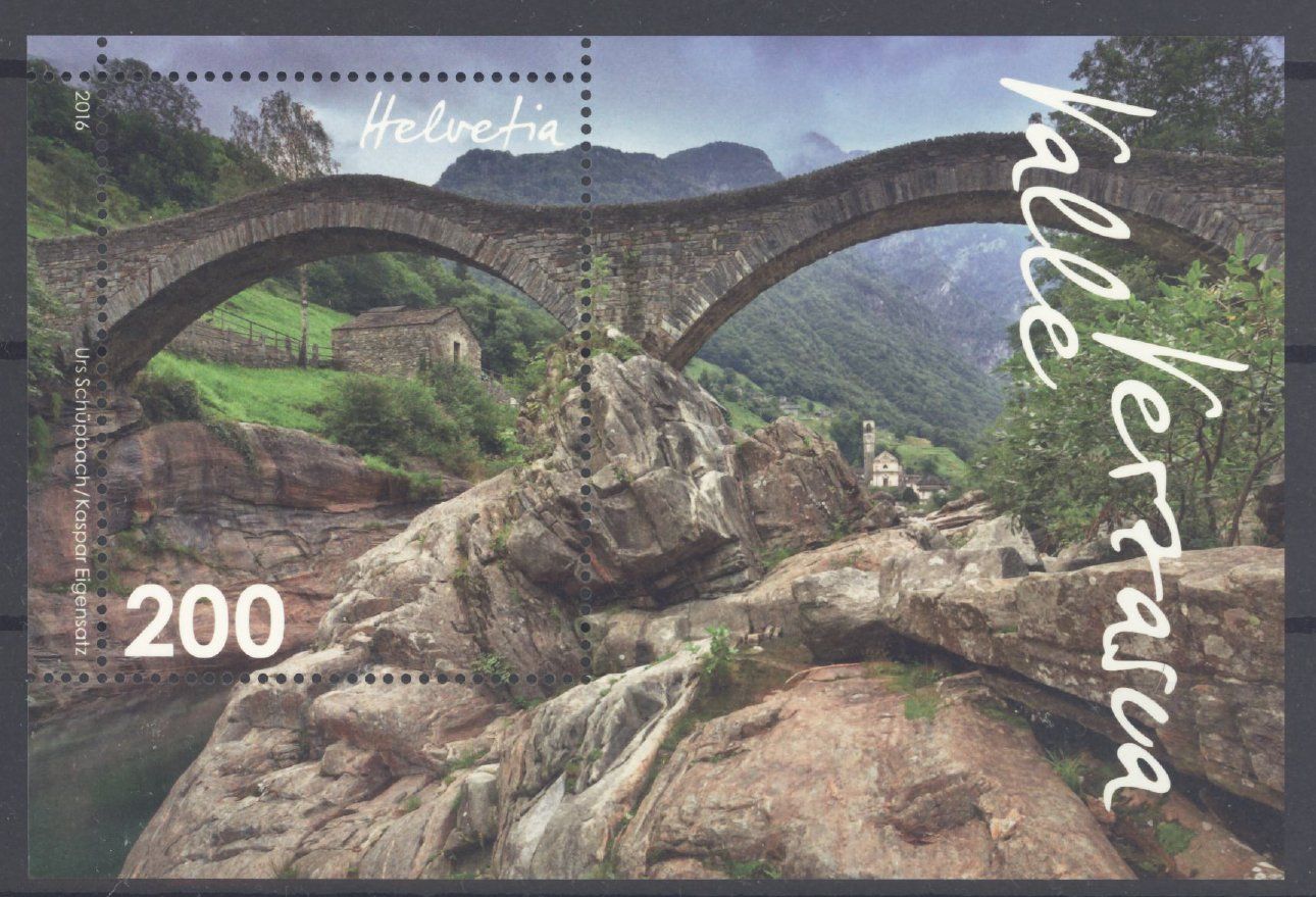 Tous les timbres: 2016, Sonderblock Verzascatal ** – D'occasion à Willisau par Vollstempel
