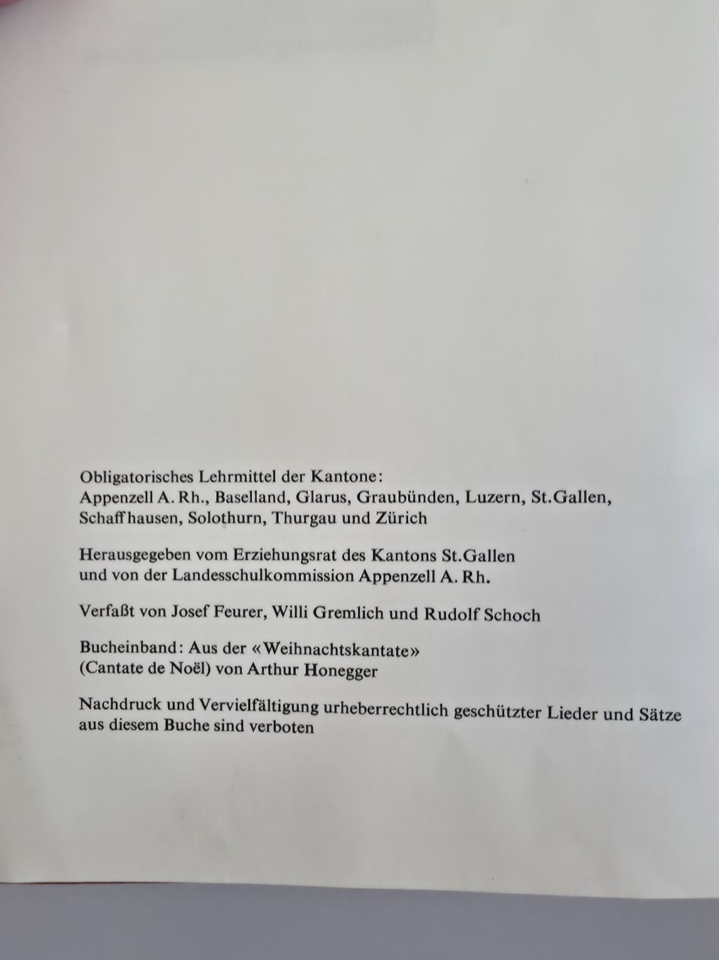 Libri: Schweizer Singbuch Mittelstufe - Liederbuch - 1964 – Usato da Birr venduto da DisDas 3