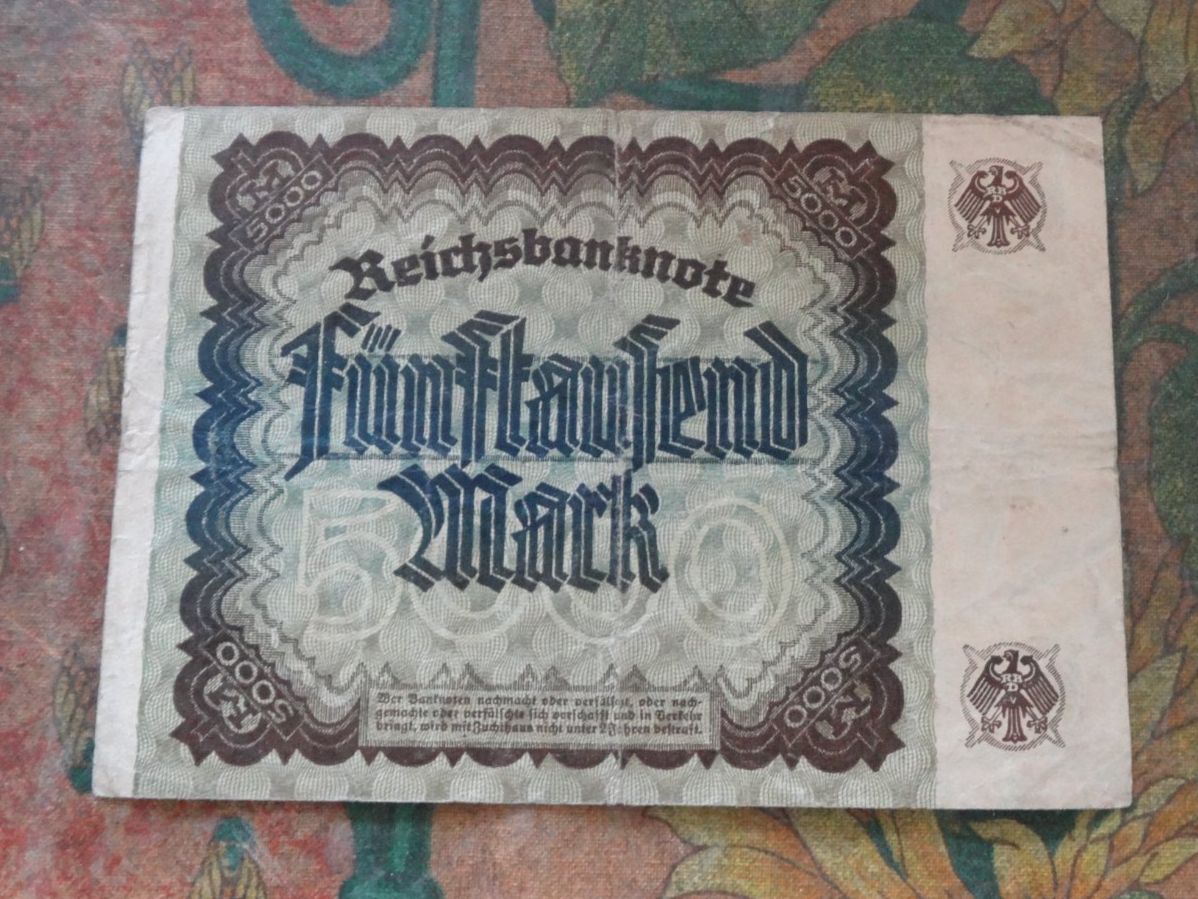 Banconote: DEUTSCHLAND  5000  Mark  1922  Billet – Usato da Romanel-sur-Lausanne venduto da Swift13 1