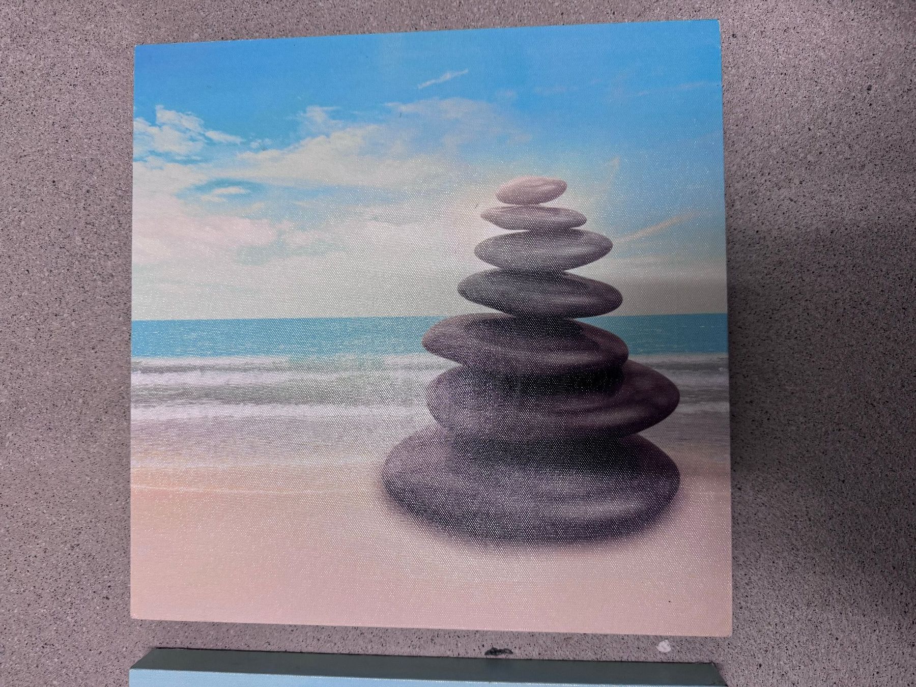 Poster & Bilder: 2er Set Leinwandbilder Steine Meer – Gebraucht aus Winterthur von tam_7tbh 1