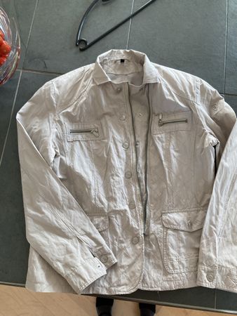 Beige Damen Jacke Gr. 40