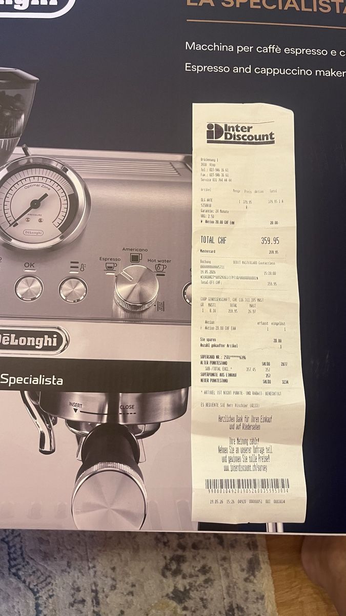 De'Longhi Kaffeemaschinen & Espressomaschinen: Delonghi La Specialista – Neu (gemäss Beschreibung) aus Visp von Dini113 6