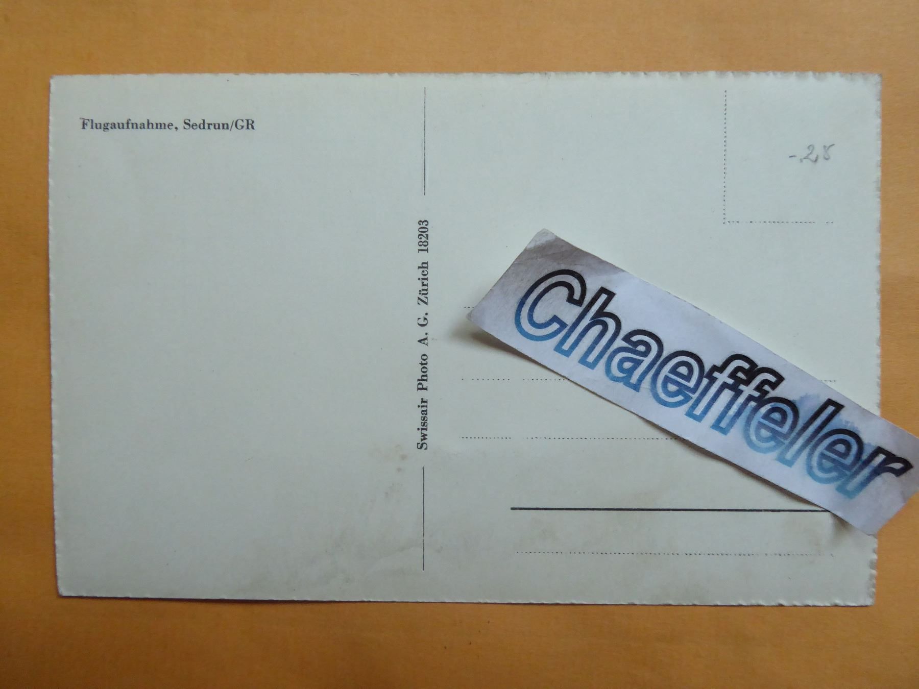 Cartoline postali: Fliegeraufnahme Sedrun / GR – Nuovo (secondo la descrizione) da Zürich venduto da Chaeffeler 1