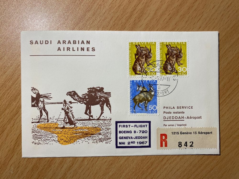 Saudi Arabian Airlines Erstflug Genf - Jeddah 1967 (Gebraucht) in für ...