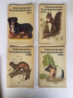 4 x Schweizerischer Tierschutzkalender 1977, 1979 - 81