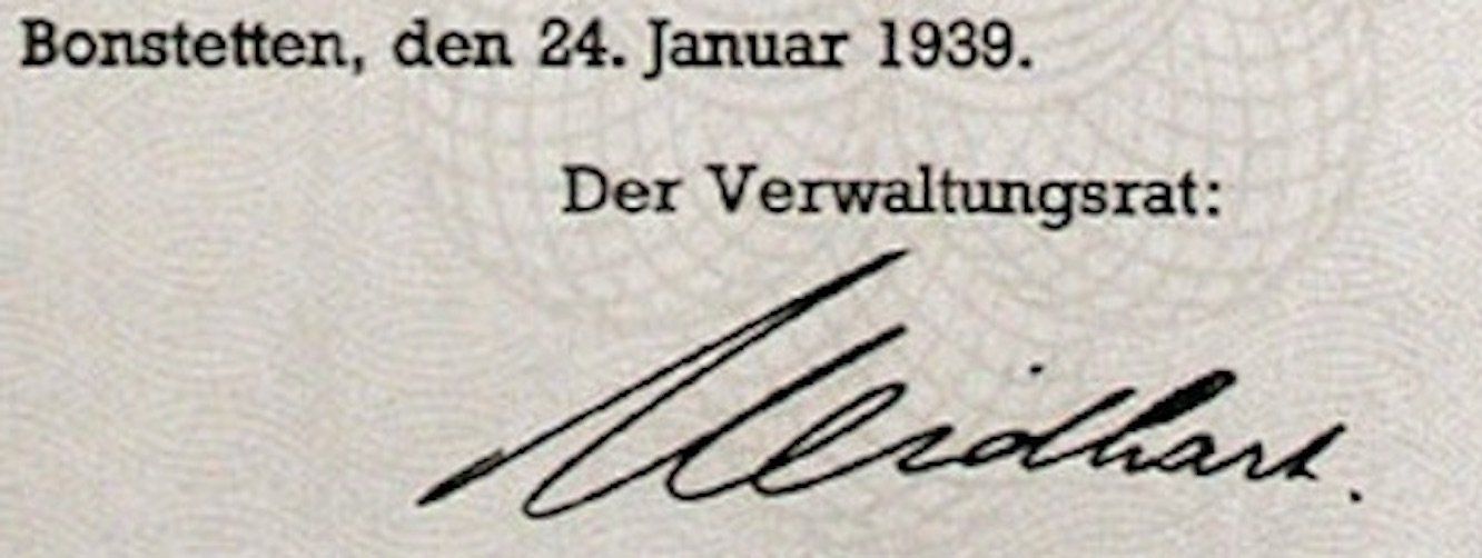 Dokumente: Neidhart AG, Bonstetten - 1939 – Gebraucht aus Solothurn von Sgasche 1