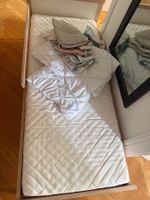 2x Ikea Kinderbett 70 x 160 cm Lattenrost, Matratze, Decke