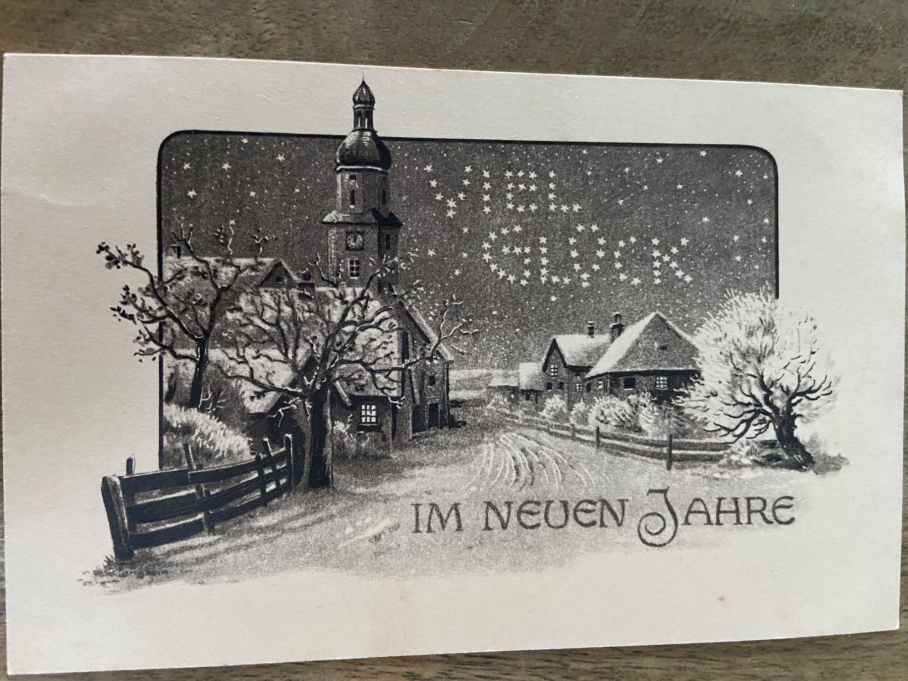 Cartoline postali: AK Neujahr viel Glück Winter Dorf – Usato da Luzern venduto da waterfront1