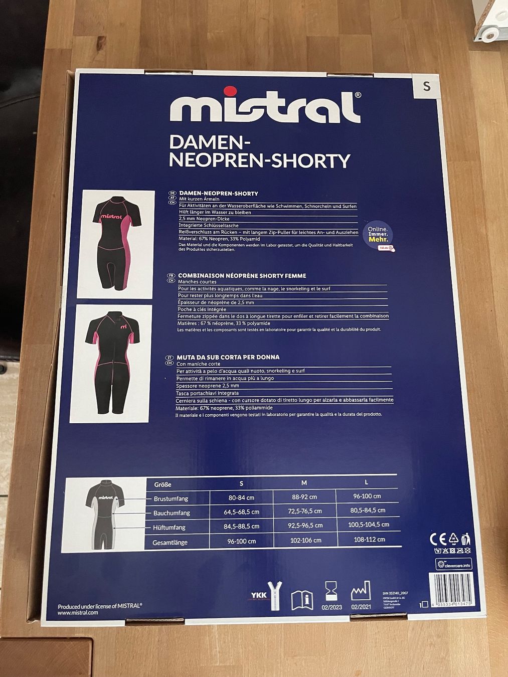 Mute per immersioni: Neopren-Shorty von Mistral Grösse S – Nuovo e nell'imballaggio originale da Lufingen venduto da Suschilu 2