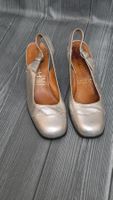 💞 Oswald Vintage Schuhe - 37 - Slingbacks Silber 70s Chic