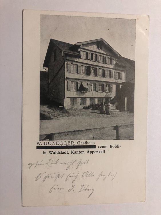 W Honegger Gasthaus Zum Rössli Waldstadt Kaufen Auf Ricardo