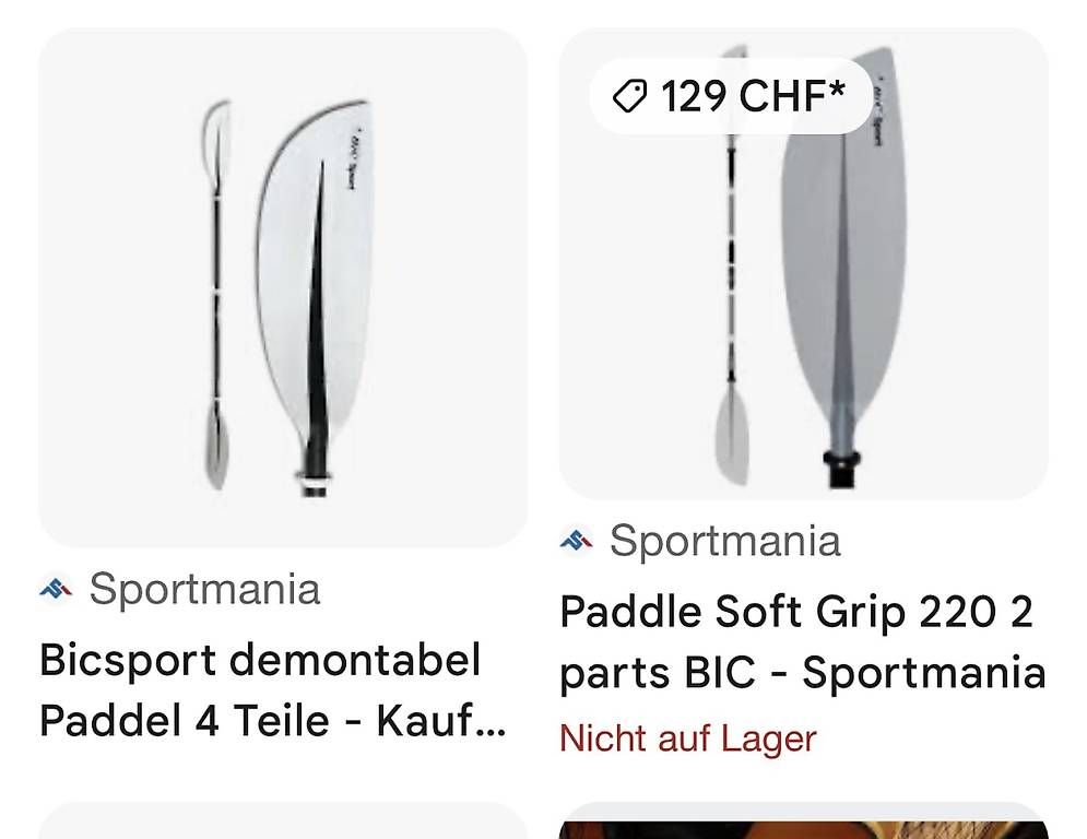 Boote: Kajak Paddel  – Gebraucht aus Zürich von georg17 2