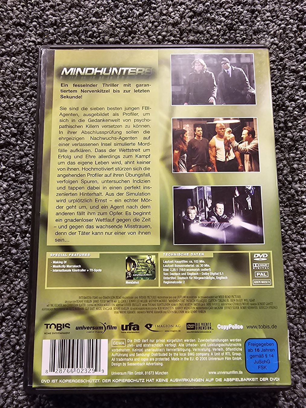 Tutti i DVDs: Mindhunters DVD (20449) – Usato da Ruswil venduto da jan_bxl5 1