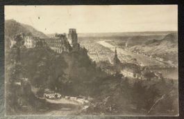 AK Heidelberg Schloss Panorama Altstadt 1911 Stempel