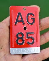 Velonummer AG 85 von 1985 - Aargau -  023709