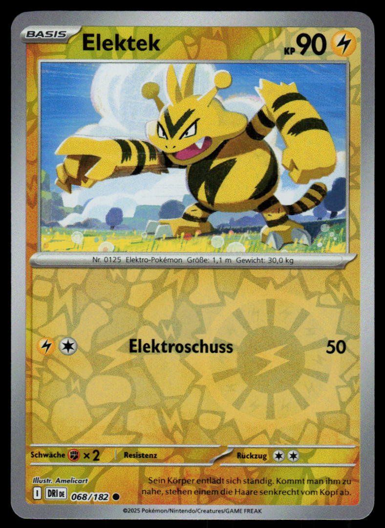 Pokémon Sammelbilder & Trading cards: Pokemon Elektek 068/182 – Gebraucht aus Herisau von Pokemon2025