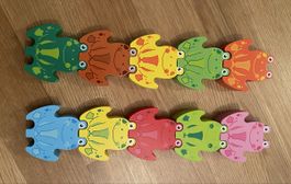 Wooden Frogs stack Game 