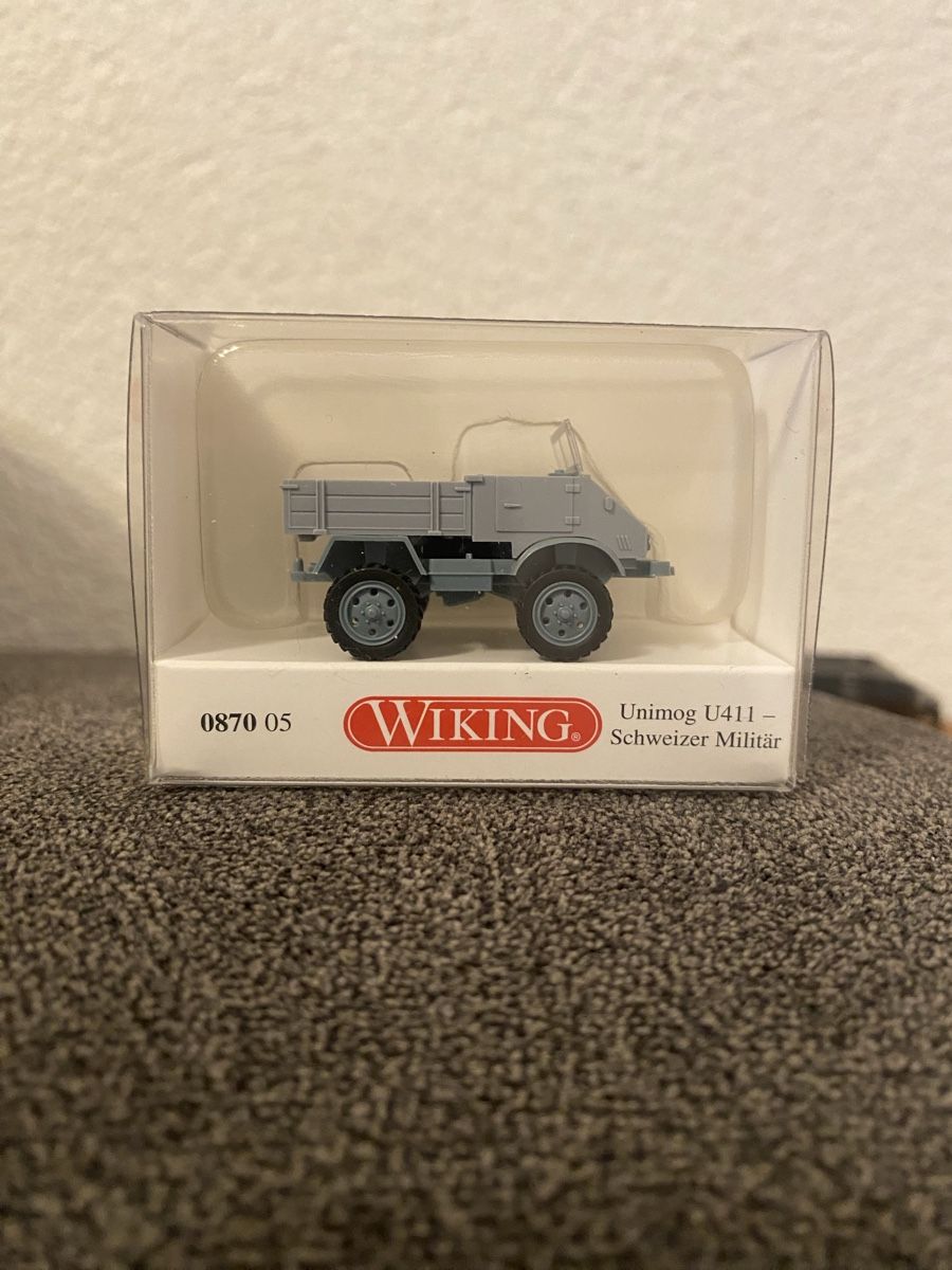 Wiking Modellini d'auto: Wiking Unimog U411 Schweizer Militär 1:87 – Nuovo e nell'imballaggio originale da arbon venduto da tween_88