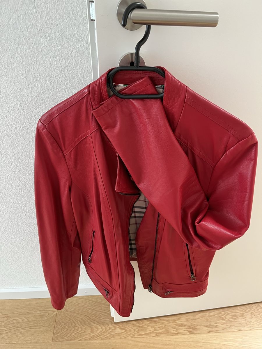 Vera Pelle Giacche: Vera Pelle Red Leather Jacket – Usato da Affoltern am Albis venduto da dan_jm8b 2
