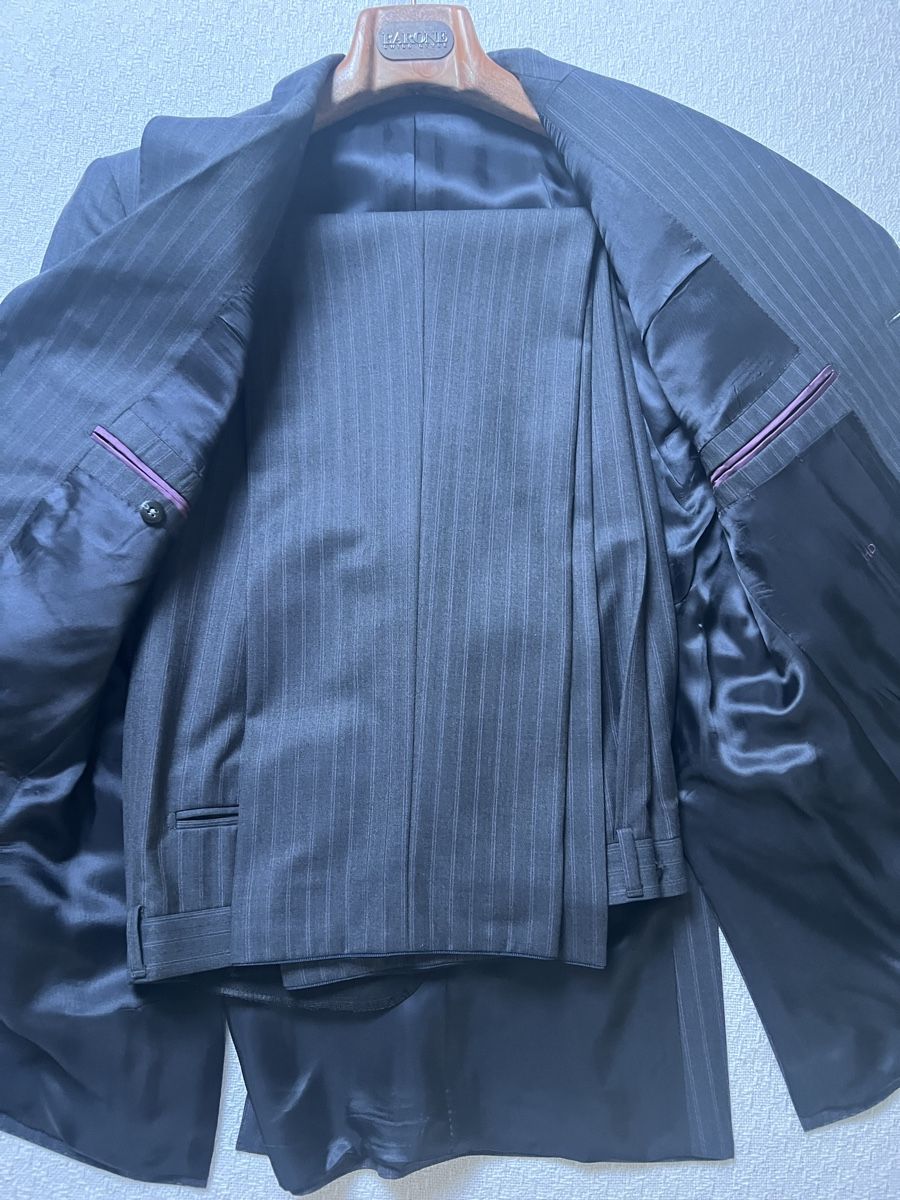 Completi: Barone Suit, SCABAL Fabric, Striped, Size 48, Fall Special – Usato da Baar venduto da kri_m7t2 1