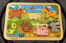 *JANOD - TIER - PUZZLE* HOLZ/7 T./20 X 29CM/VOLLST.