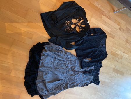 Gothik Paket Kleid Unterziehshirt Jäckli