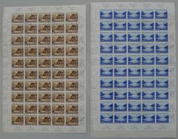 1956 Pro Patria: B79+B80, Komplett-Bögen gestempelt Kat 1500