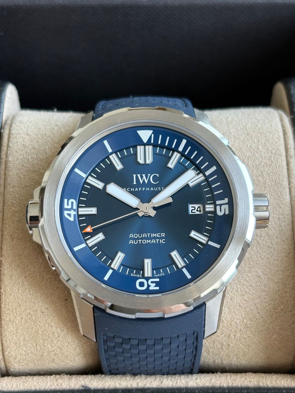 IWC Orologi: IWC Aquatimer Automatic Blue 42mm mit Garantie – Nuovo (secondo la descrizione) da Birsfelden venduto da Mynos