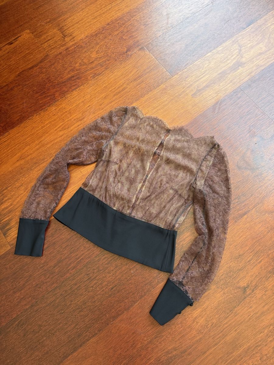 La Perla Tops: Haut La Perla en dentelle marron taille 42 – Neu (gemäss Beschreibung) aus Genève von iry_67wr 1