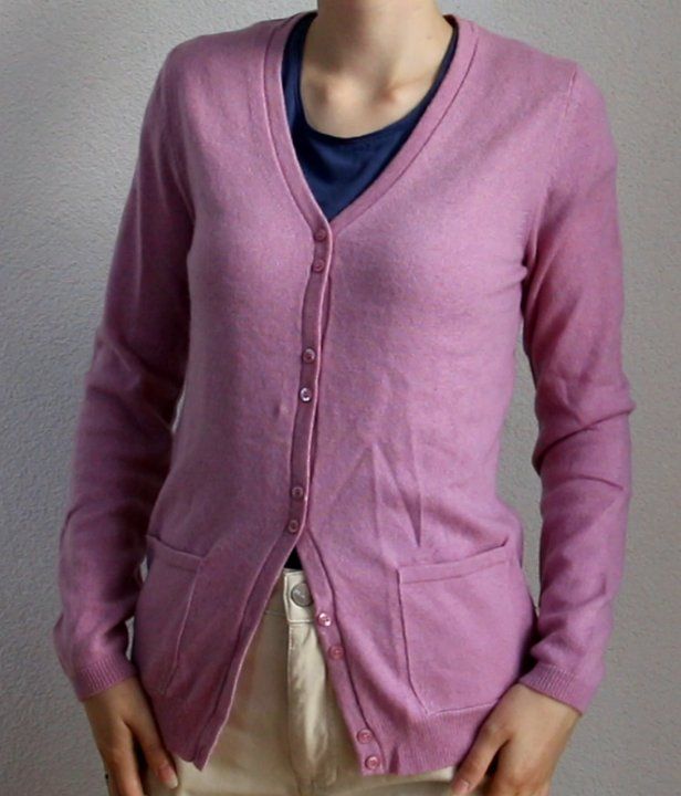 Giacche: Hell violette Strickjacke aus 100% Kaschmir Gr.S – Usato da Luzern venduto da Simona15 5