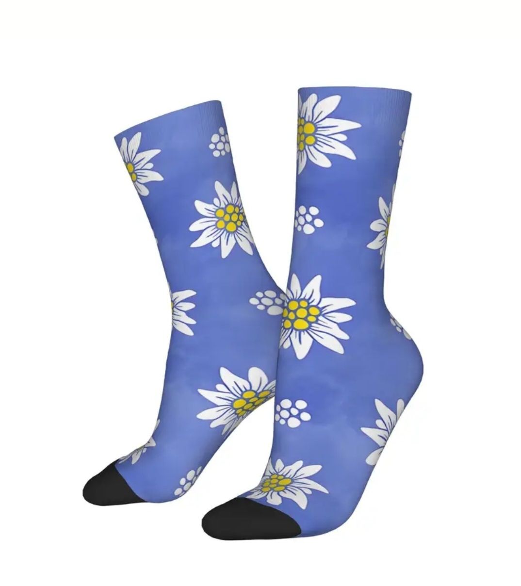 Calze: Stylische Socken mit Edelweiss Muster – Nuovo e nell'imballaggio originale da Fällanden venduto da michiknecht81 1