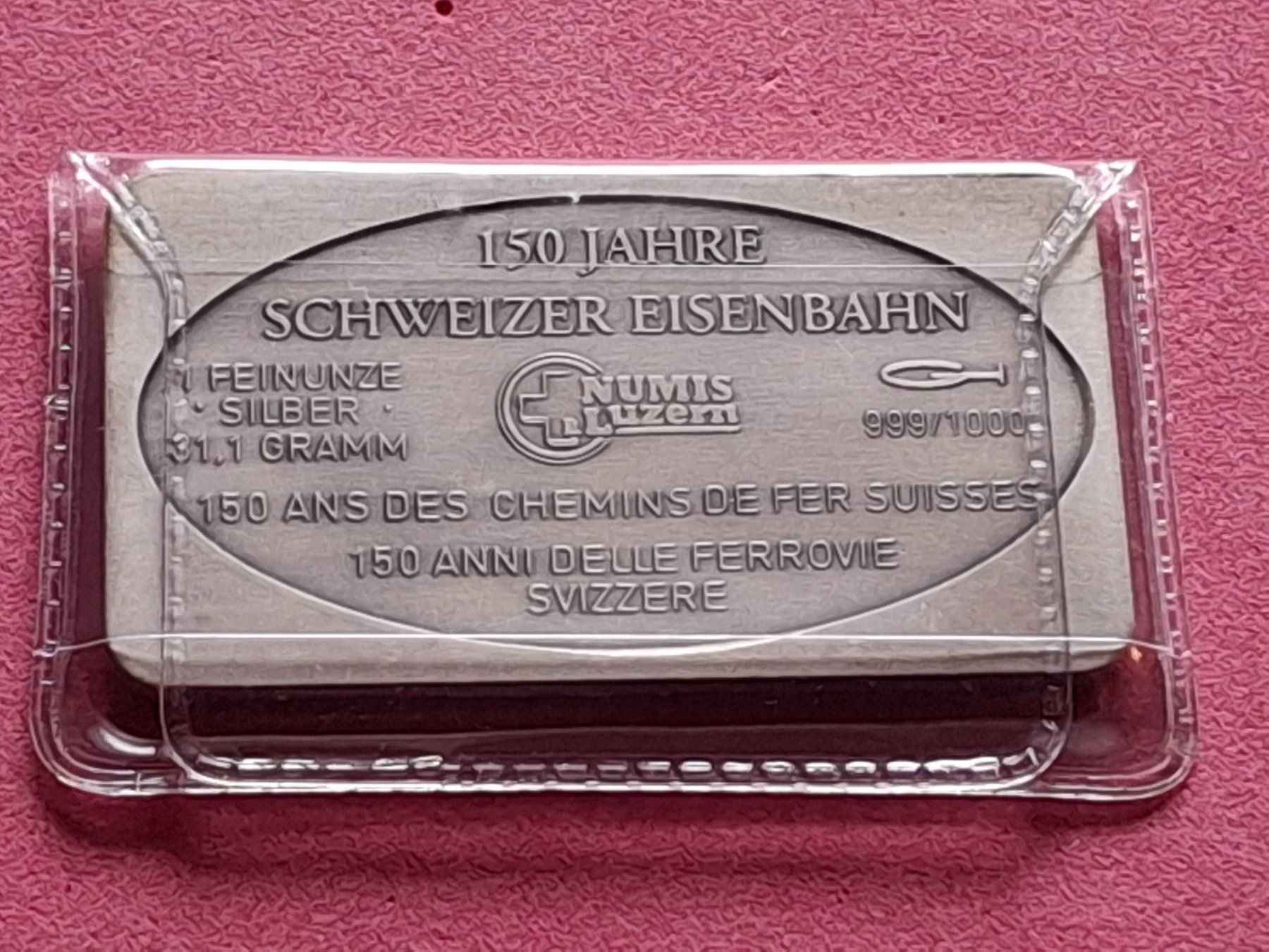 Metalli preziosi: CH EISENBAHN - MONTREUX-GILON BAHN - OVP – Usato da Boniswil venduto da dpd4coins 1